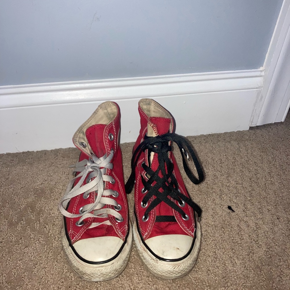 Red High Top Converse